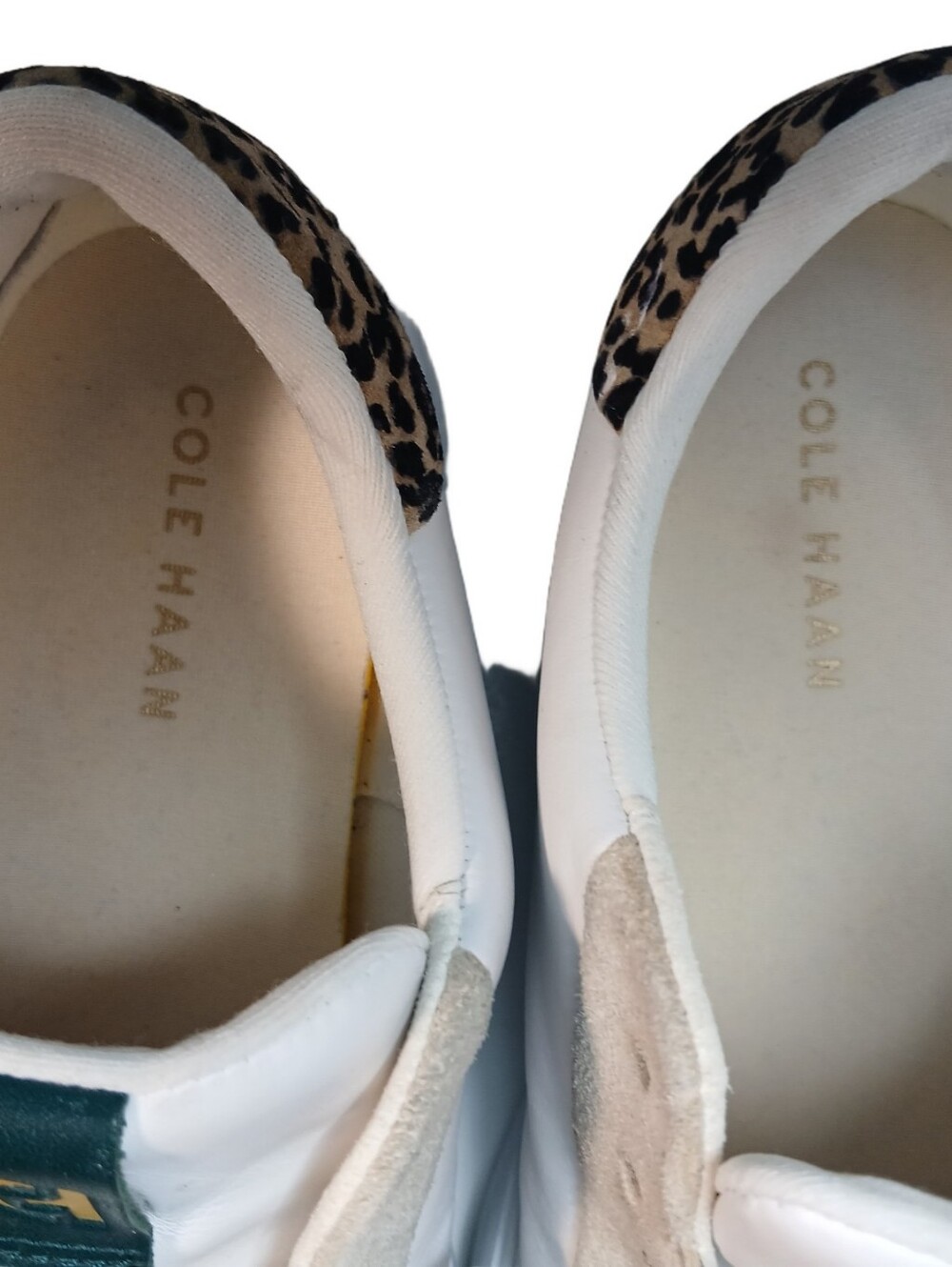Cole Haan Leather, Suede Plus Leopard Print Heels Sz 7 - Picture 6 of 8